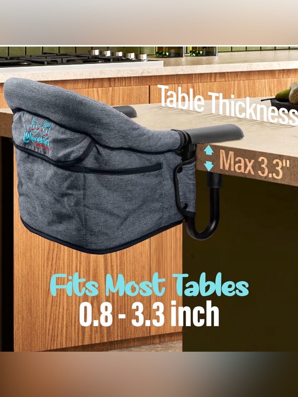 Lulunemo Hook-On High Chairs - Portable & Foldable for Babies 6-36 Months